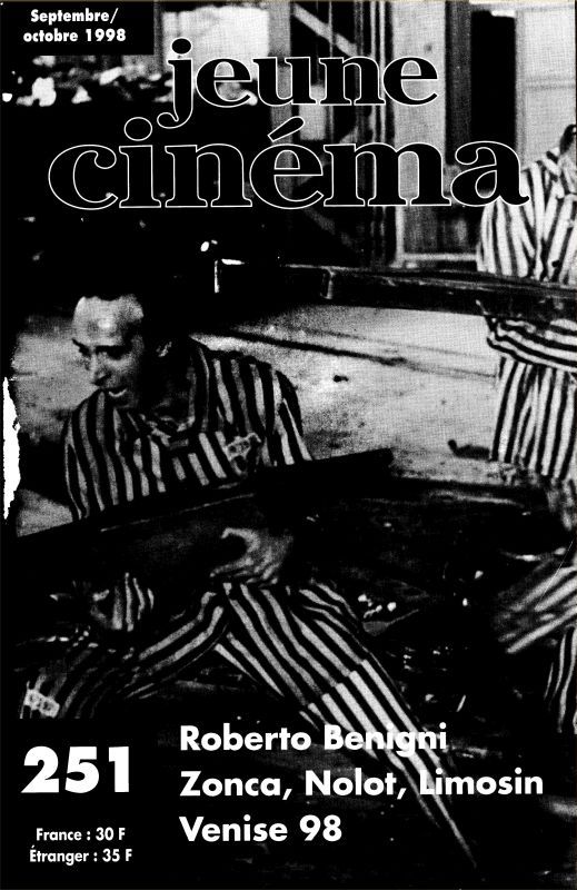 JEUNE CINEMA magazine side cover Issue 251 September/October 1998