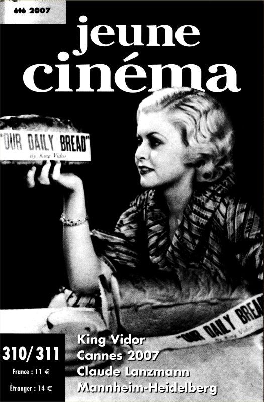 JEUNE CINEMA magazine side cover Issue 310/311 July/August 2007