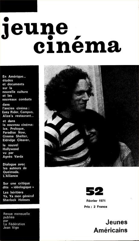 JEUNE CINEMA magazine side cover Issue 52 February 1971