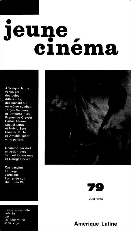 JEUNE CINEMA magazine side cover Issue 79 June 1974