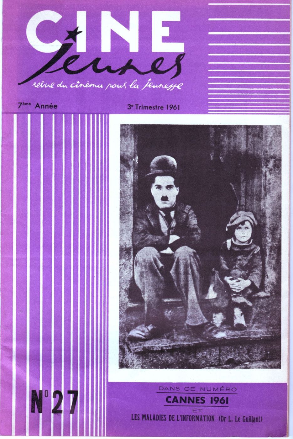 CINE JEUNES magazine side cover Issue 27  1961