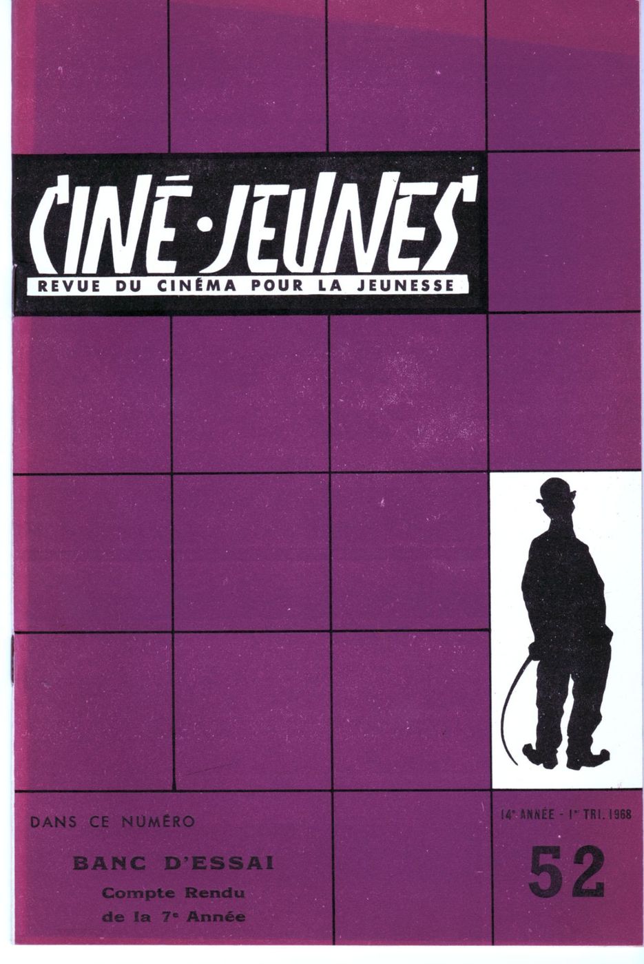 CINE JEUNES magazine side cover Issue 52  1967