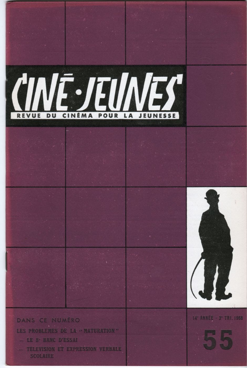 CINE JEUNES magazine side cover Issue 55  1968