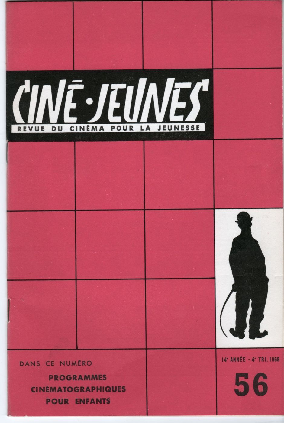 CINE JEUNES magazine side cover Issue 56  1968