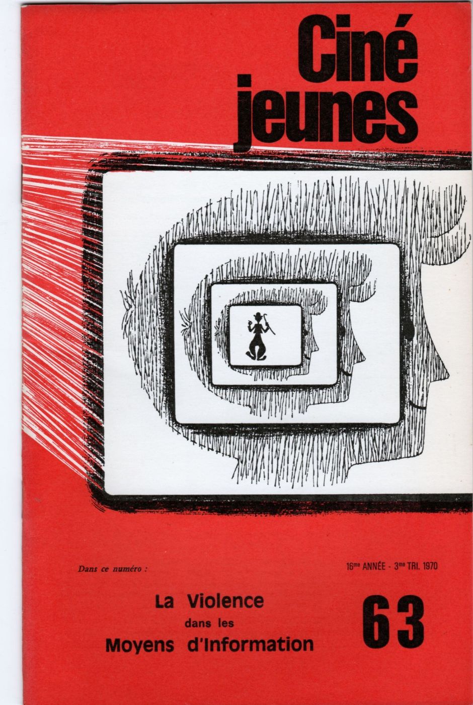 CINE JEUNES magazine side cover Issue 63  1970