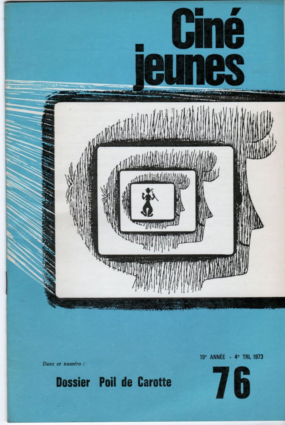 CINE JEUNES magazine side cover Issue 76  1973