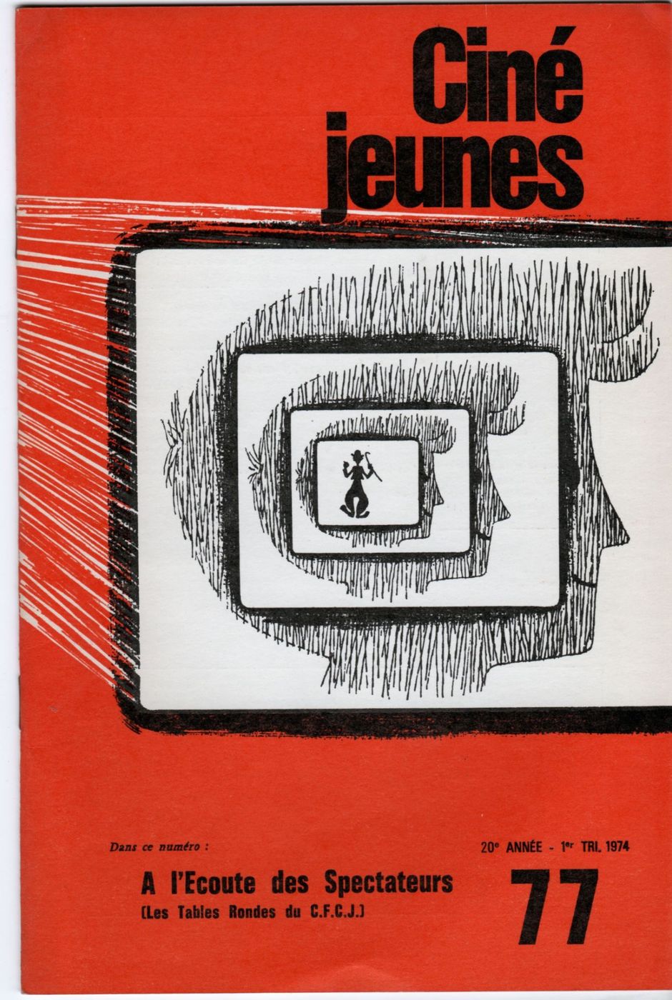 CINE JEUNES magazine side cover Issue 77  1974