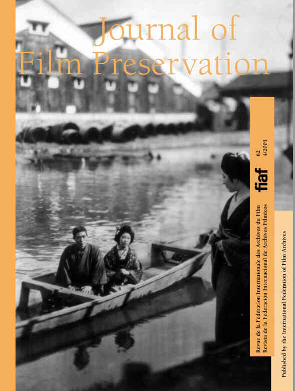 JOURNAL OF FILM PRESERVATION magazine side cover Issue 62 April 2001