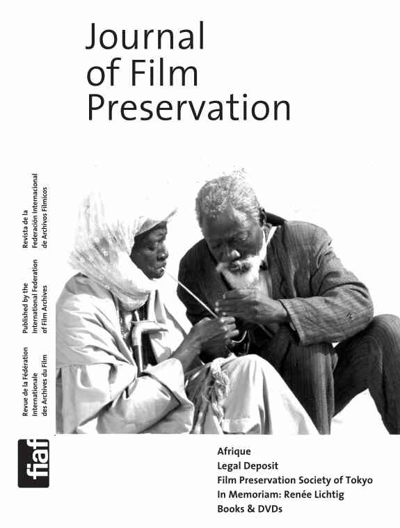 JOURNAL OF FILM PRESERVATION magazine side cover Issue 76 April 2008