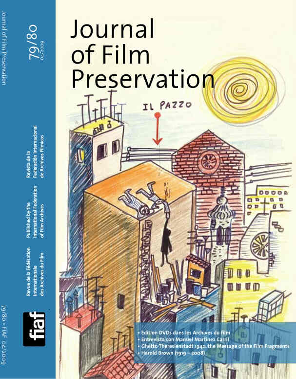JOURNAL OF FILM PRESERVATION magazine side cover Issue 79-80 April 2009