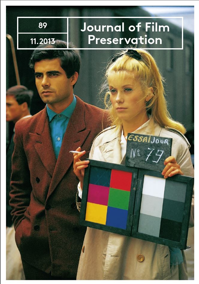 JOURNAL OF FILM PRESERVATION magazine side cover Issue 89 November 2013