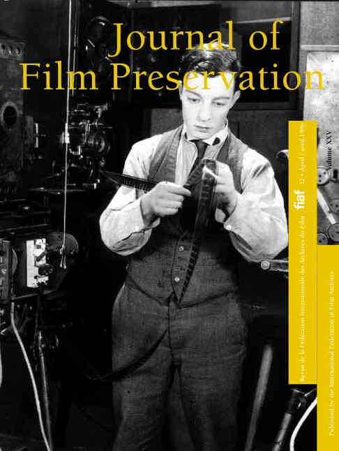 JOURNAL OF FILM PRESERVATION magazine side cover Issue 52 April 1996