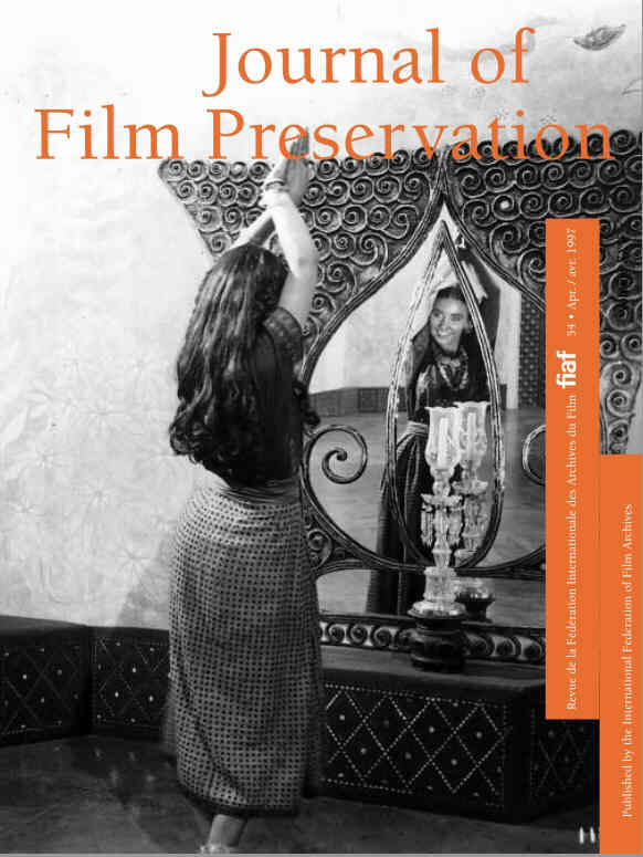 JOURNAL OF FILM PRESERVATION magazine side cover Issue 54 April 1997