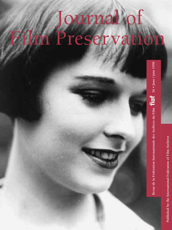 JOURNAL OF FILM PRESERVATION magazine side cover Issue 56 June 1998
