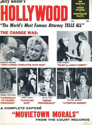 JERRY GIESLER HOLLYWOOD magazine side cover  1962