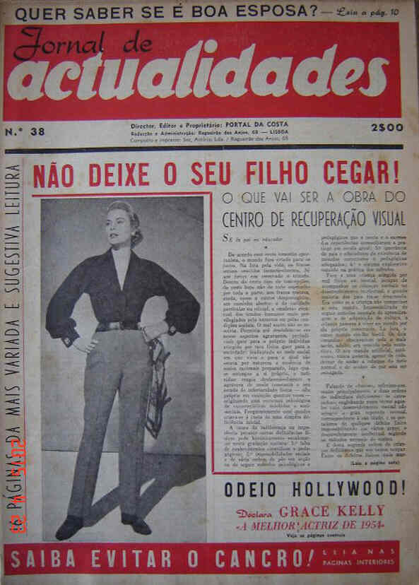 JORNAL DE ACTUALIDADES magazine side cover Issue 38   1955