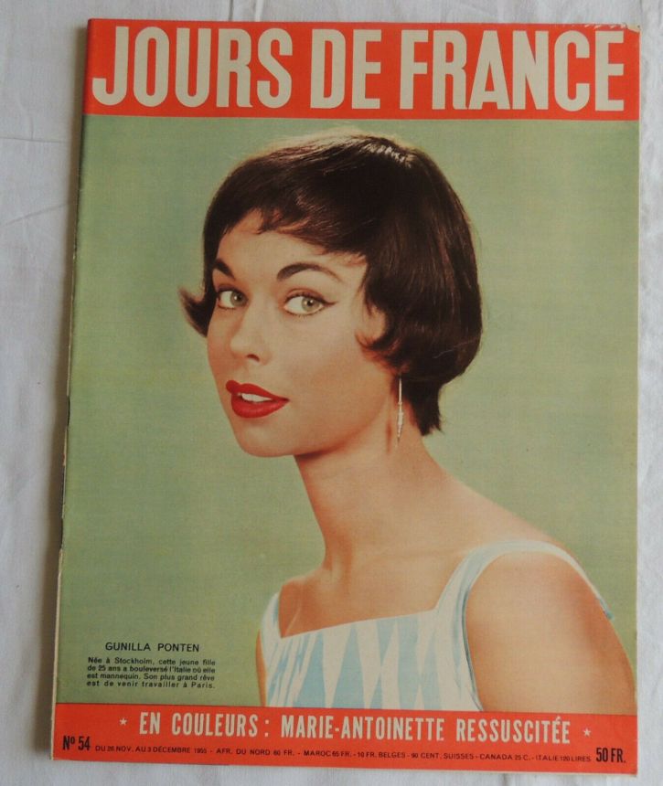 JOURS DE FRANCE magazine side cover Issue 54 26 November 1955