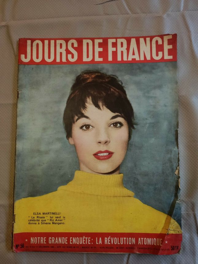 JOURS DE FRANCE magazine side cover Issue 56 10 December 1955