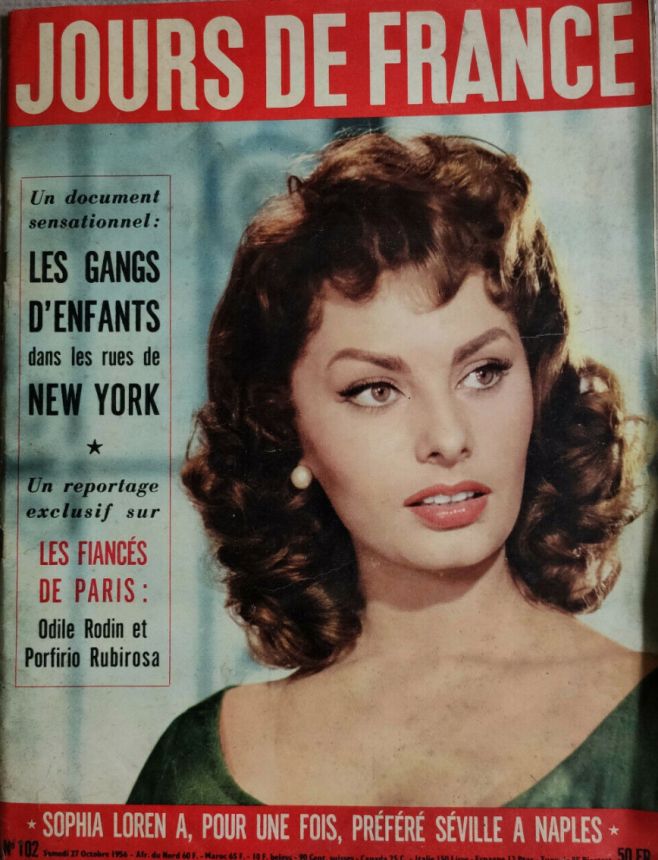 JOURS DE FRANCE magazine side cover Issue 102 27 October 1956