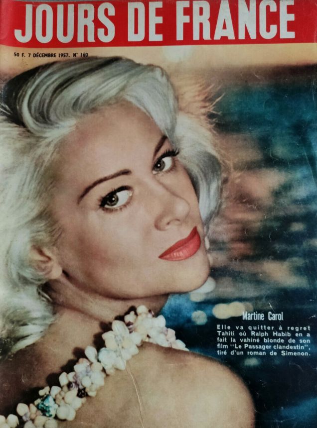 JOURS DE FRANCE magazine side cover Issue 160 7 December 1957
