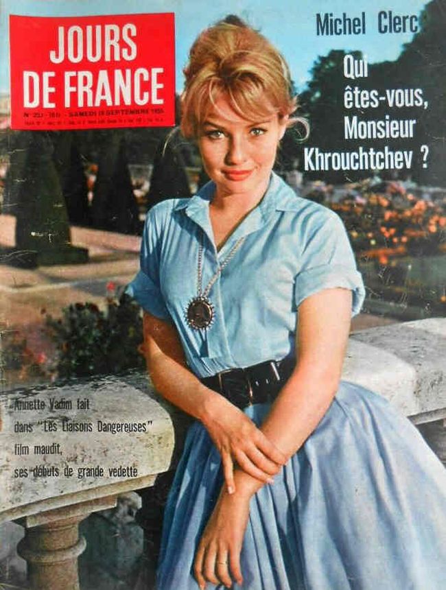 JOURS DE FRANCE magazine side cover Issue 253 19 September 1959