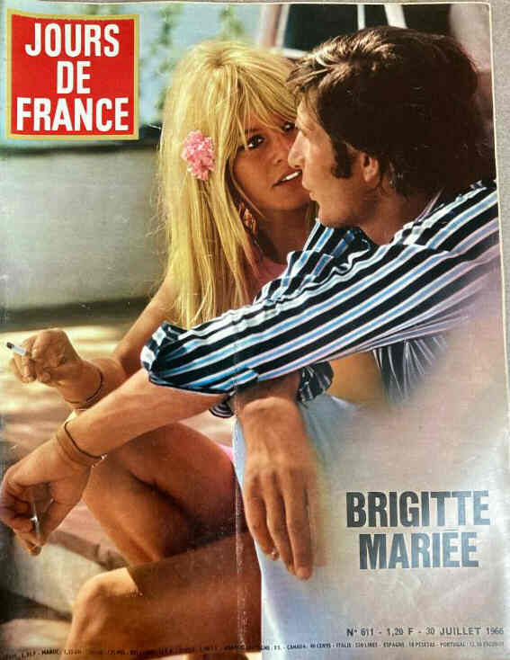 JOURS DE FRANCE magazine side cover Issue 611 30 July 1966