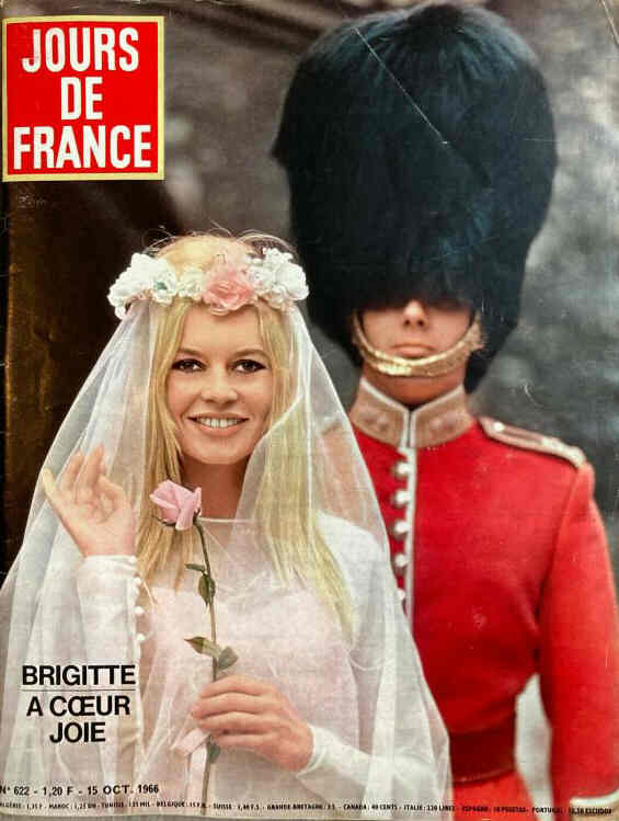JOURS DE FRANCE magazine side cover Issue 622 15 October 1966
