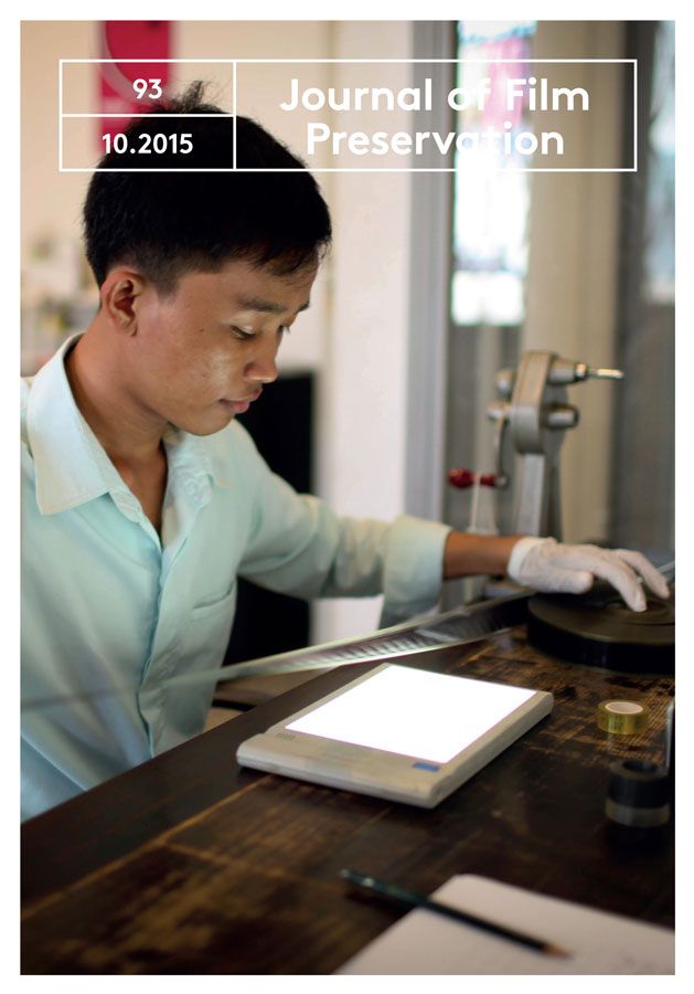 JOURNAL OF FILM PRESERVATION magazine side cover Issue 93 October 2015