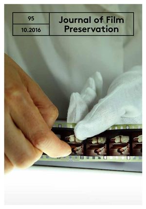 JOURNAL OF FILM PRESERVATION magazine side cover Issue 95  October 2016
