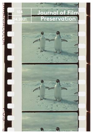 JOURNAL OF FILM PRESERVATION magazine side cover Issue 104  April 2021