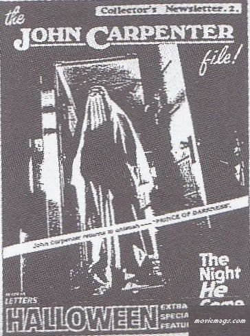 JOHN CARPENTER FILE magazine side cover Issue 2  1988