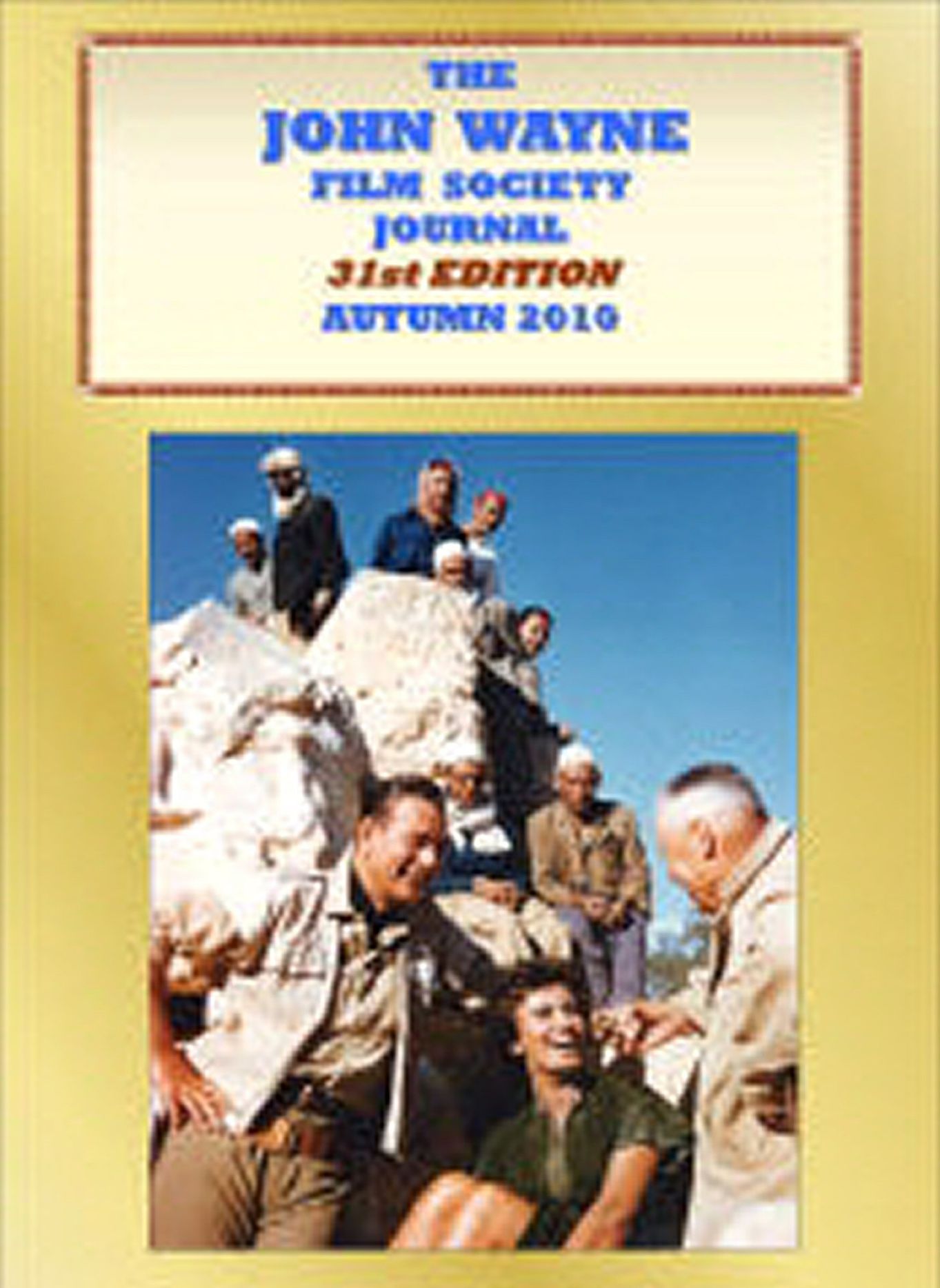 JOHN WAYNE FILM SOCIETY JOURNAL magazine side cover Autumn 2010