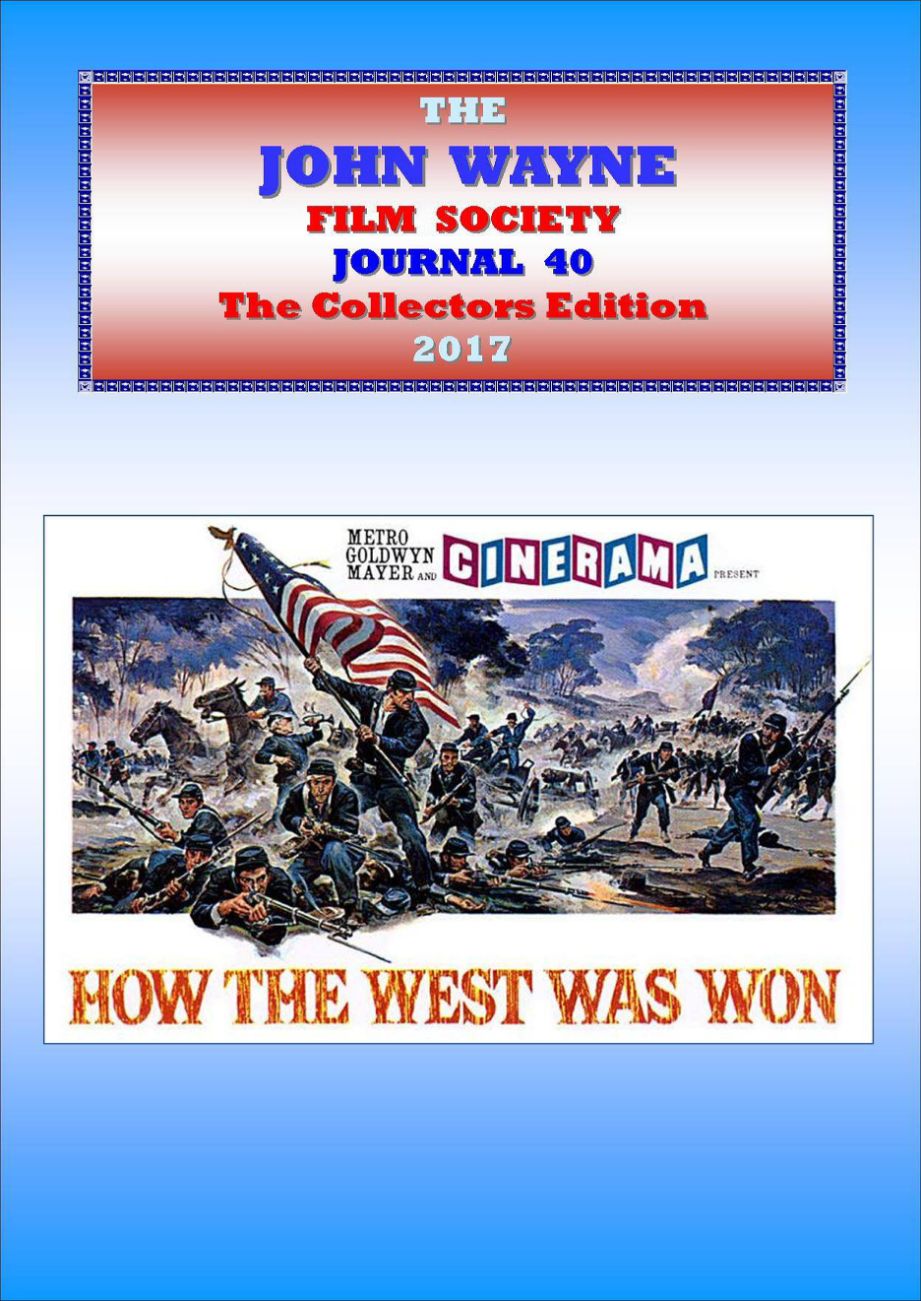 JOHN WAYNE FILM SOCIETY JOURNAL magazine side cover Issue 40   2017