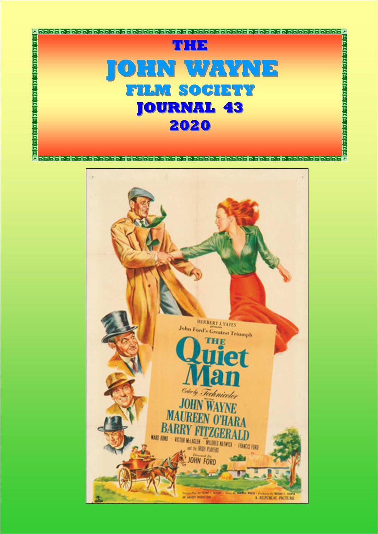 JOHN WAYNE FILM SOCIETY JOURNAL magazine side cover Issue 43   2020