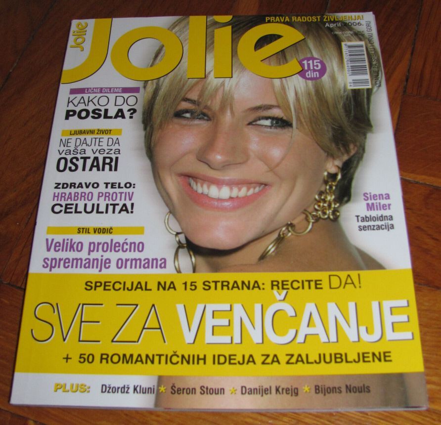 JOLIE magazine side cover  April 2006