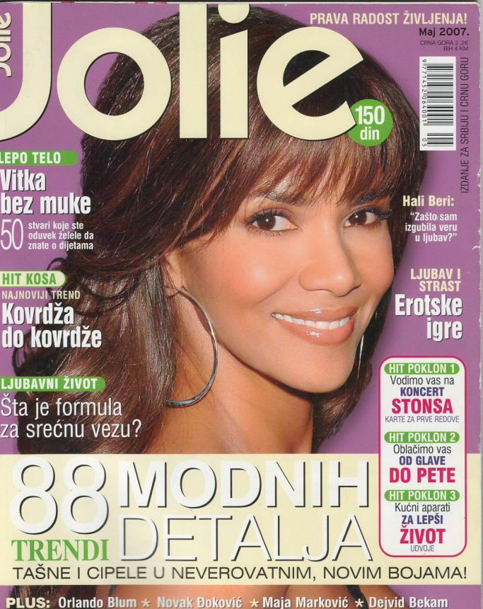 JOLIE magazine side cover  May 2007