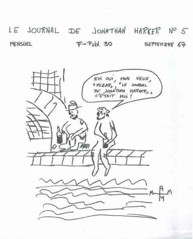JOURNAL DE JONATHAN HARKER | LE magazine side cover Issue 5  September 1967