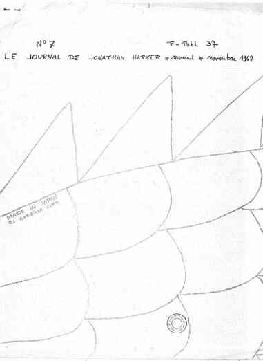 JOURNAL DE JONATHAN HARKER | LE magazine side cover Issue 7  November 1967