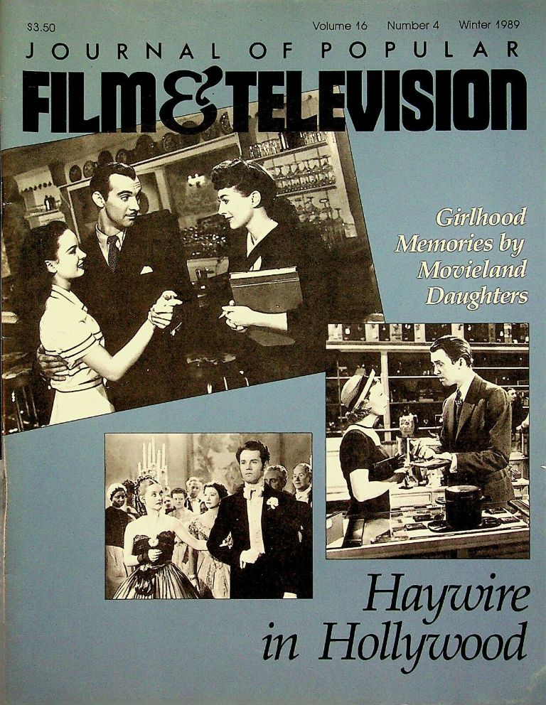 JOURNAL OF POPULAR FILM AND TELEVISION magazine side cover  Vol 16 No  4 Winter 1989