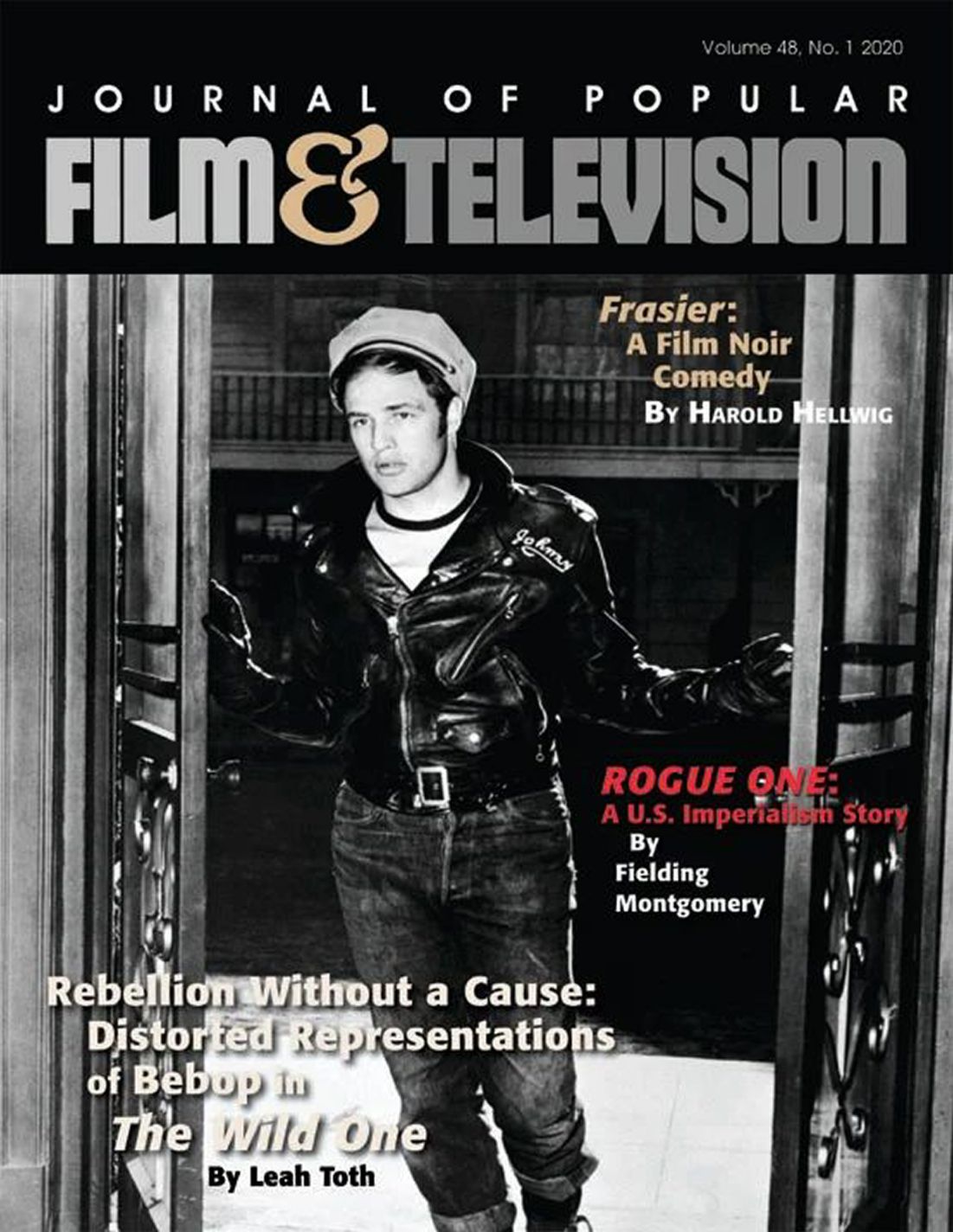 JOURNAL OF POPULAR FILM AND TELEVISION magazine side cover  Vol 48 No  1   2020