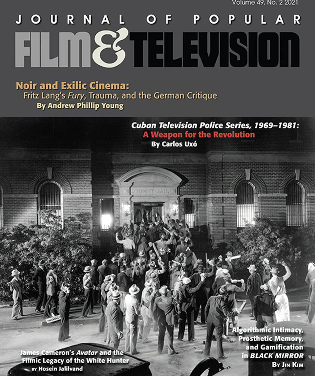 JOURNAL OF POPULAR FILM AND TELEVISION magazine side cover  Vol 49 No  2   2021