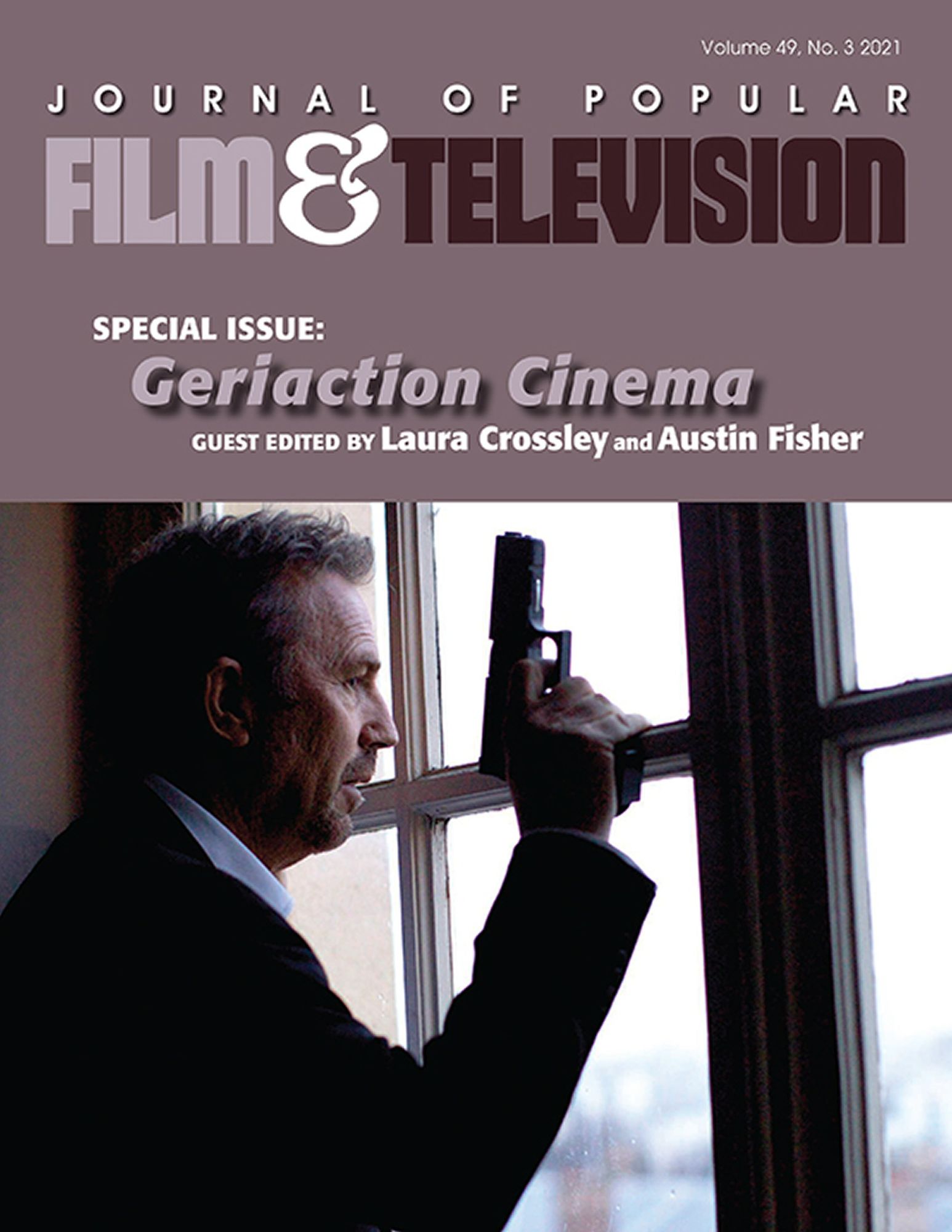 JOURNAL OF POPULAR FILM AND TELEVISION magazine side cover  Vol 49 No  3   2021