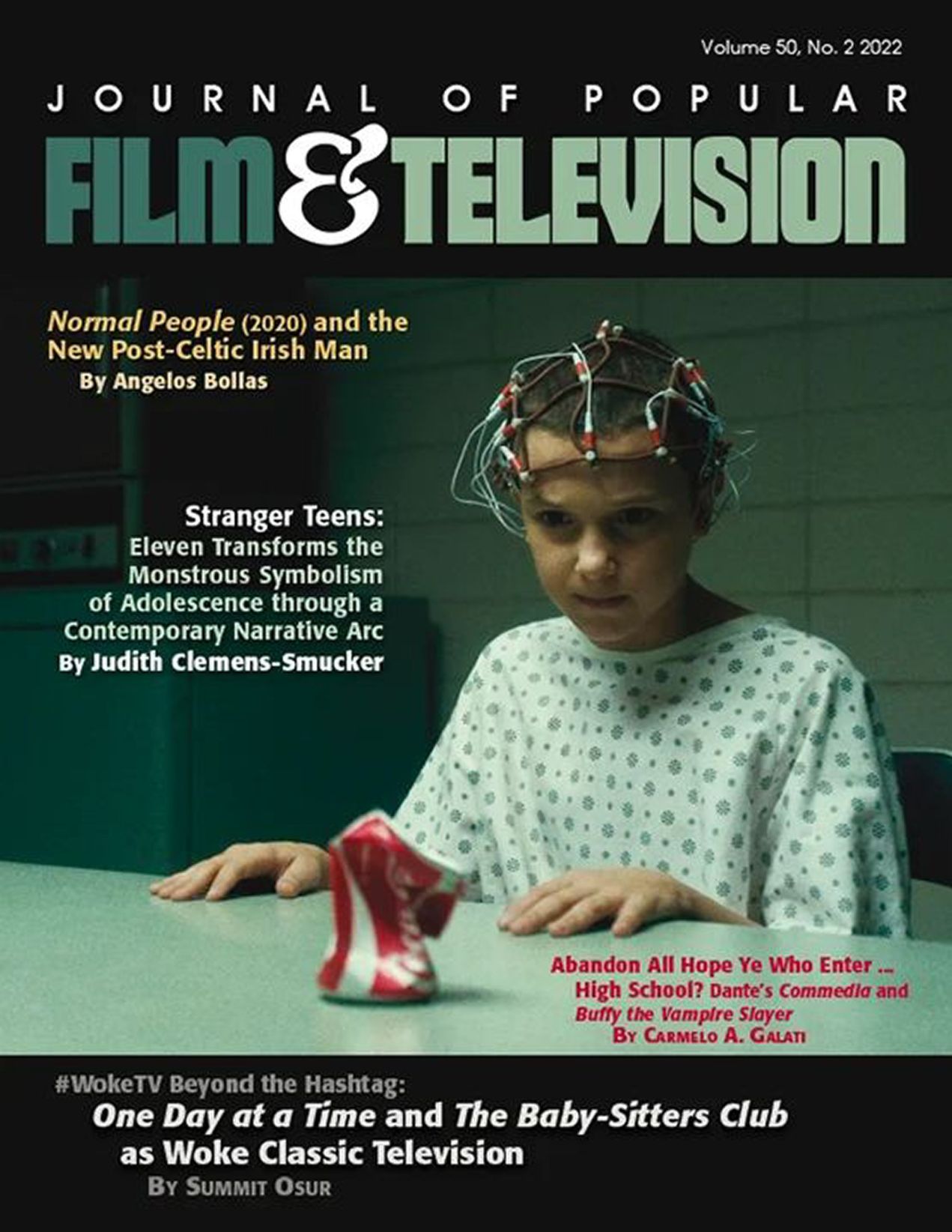 JOURNAL OF POPULAR FILM AND TELEVISION magazine side cover  Vol 50 No  2   2022