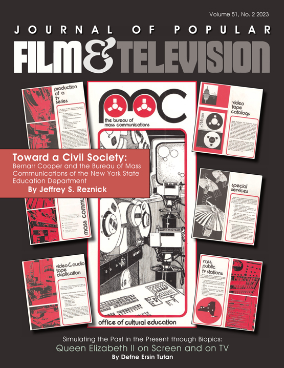 JOURNAL OF POPULAR FILM AND TELEVISION magazine side cover  Vol 51 No  2   2023