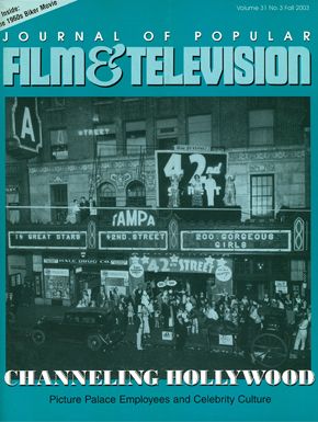 JOURNAL OF POPULAR FILM AND TELEVISION magazine side cover Issue 122  Vol 31 # 3  2003