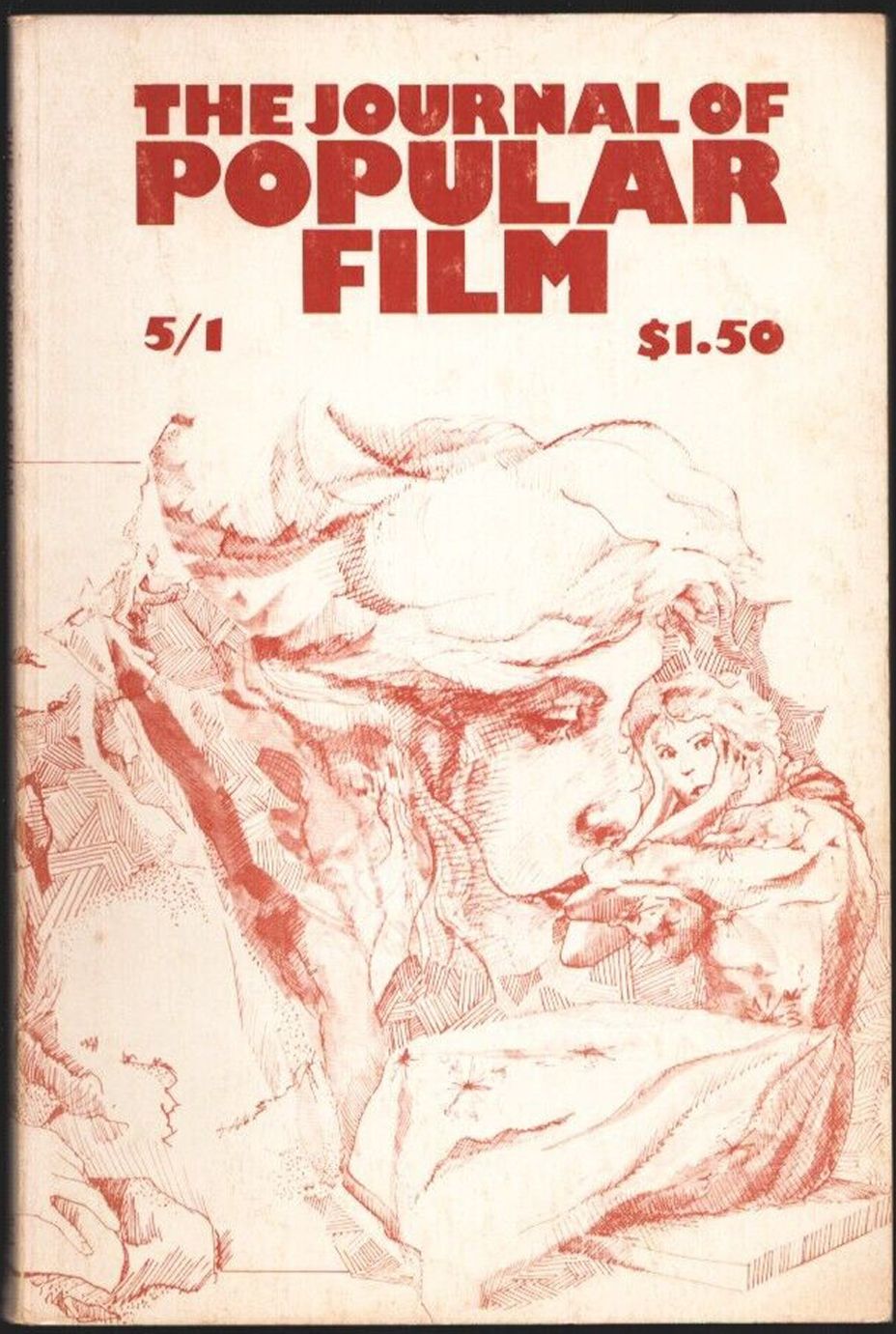 JOURNAL OF POPULAR FILM AND TELEVISION magazine side cover Issue 17  Vol 5 # 1 January 1976