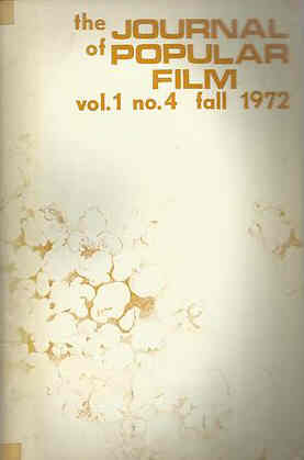 JOURNAL OF POPULAR FILM AND TELEVISION magazine side cover Issue 4  Vol 1 # 4 September 1972