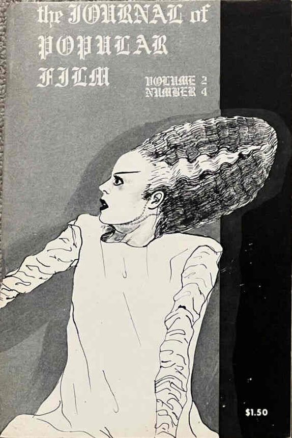 JOURNAL OF POPULAR FILM AND TELEVISION magazine side cover Issue 8  Vol 2 # 4 September 1973