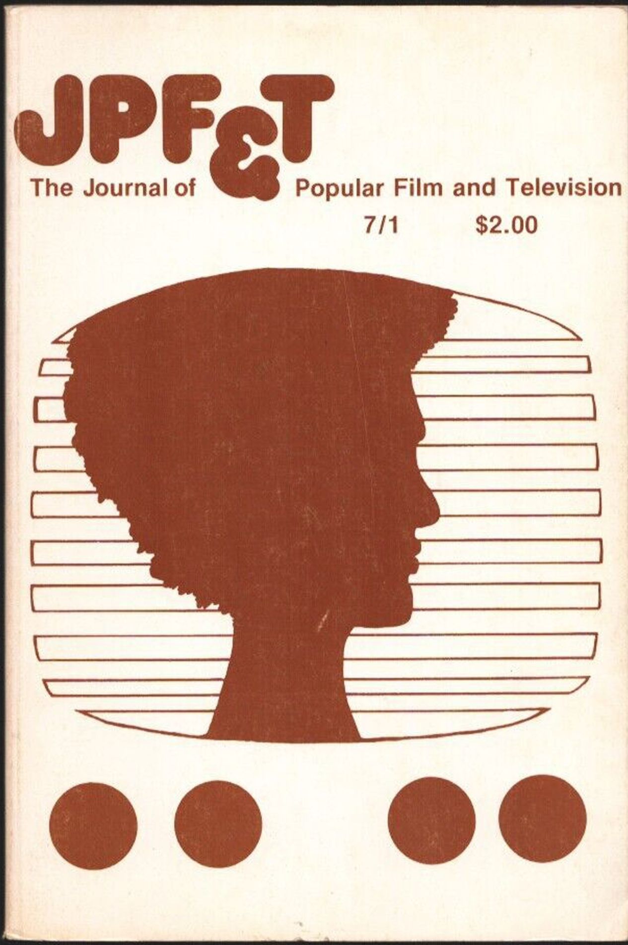 JOURNAL OF POPULAR FILM AND TELEVISION magazine side cover Issue 24  Vol 7 # 1 June 1978