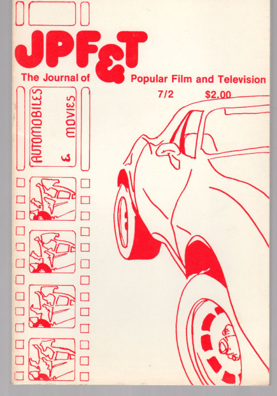 JOURNAL OF POPULAR FILM AND TELEVISION magazine side cover Issue 25  Vol 7 # 2 January 1979